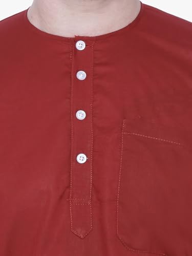 Image of Rajubhai Hargovindas Men's Pure Cotton Short Kurta | Pack of 4 |