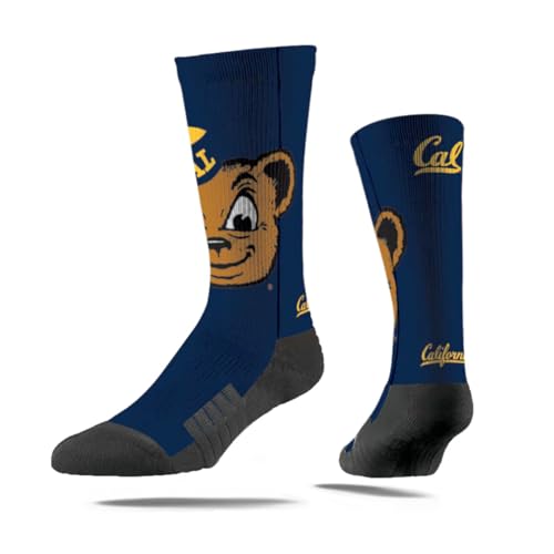 Strideline California Golden Bears Mascot NCAA Licensed Crew Socks - Blue (S)