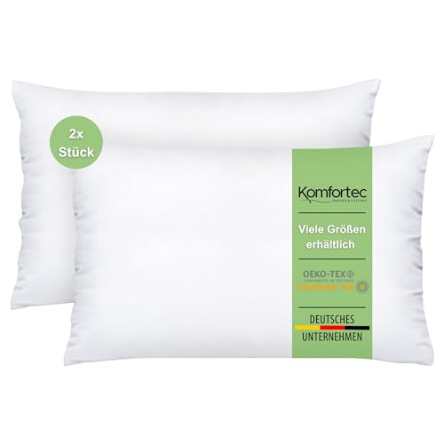 Komfortec Almohada de 50 x 75 cm, Juego de 2 Unidades, Relleno de Almohada de 800 g con Costura...