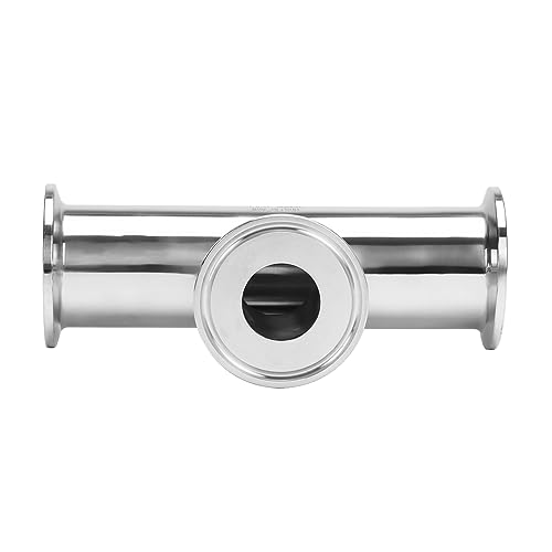 Image of DERNORD Reducing Clamp Tee 3 Way Stainless Steel 304 Sanitary Fitting (Pipe OD: 1.5 inch x 1.5 inch x 1 inch)