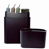 GOMMO Pre Rolled Cones Holder Water Resistant Airtight Smell Proof Odor Sealing Container Plastic Protect Prerolls 3 King Size Cones and 1 Lighter (Black-L)