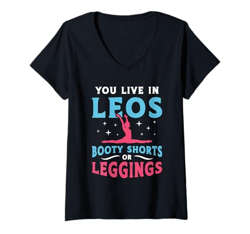 Mujer Vives En Leos Booty Loves Handstands Contortion Camiseta Cuello V
