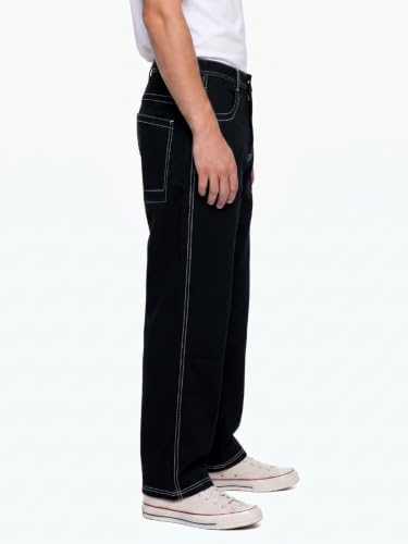 Image of GINGTTO Men's Baggy Barrel Jeans Wide Leg Y2K Denim Pants | Loose Fit Streetwear Casual Hip Hop Skater Vintage Style