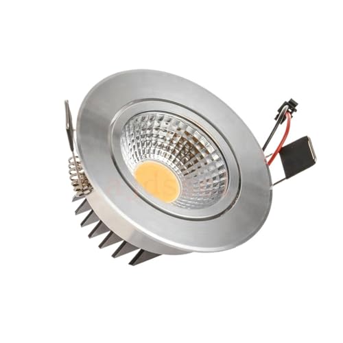 Foco empotrable LED redondo blanco de 9W regulable para techo CA 85-265V