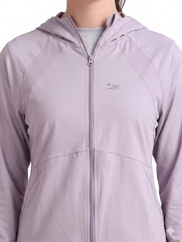 Image of FABSPORTS Women's UV Protection Sun Screen Jacket, Full Zip Sun Protection Clothing, Lightweight with UPF 50+ Protection for Outdoors, with Pockets, Sun Protective Clothing for Women