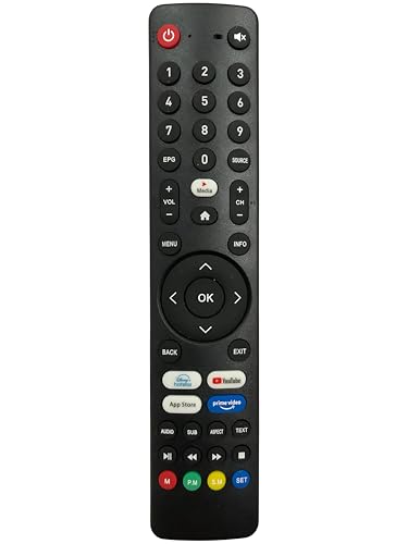 Image of Upix Smart TV Remote No. 1090 (No Voice), with App Store & Media Functions, Compatible /Replacement for Elista Smart TV LCD /LED Remote Control (Exactly Same Remote Will Only Work)