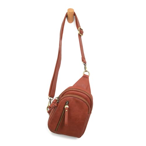 Image of Joy Susan Skyler Sling Bag: Vegan Leather, Zippered Closure, Brass Plated Hardware