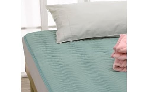 ROMANCE 蓄熱わた入り パイル綿100% 敷きパッド シングル グリーン 31359370|寒さ対策 シンプル 敷パッド 綿100% 蓄熱保温 洗濯可能 [4120]