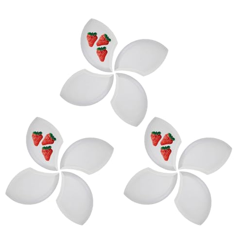 Image of Wheat Straw Unbreakable Appetizer Dessert Plates, Children's and Adult Cake Plate, Lightweight Small Petal-Shaped Plates for Snacks, Reusable Dipping Sauce Bowls. (Nordic Rice, Pack of 12)
