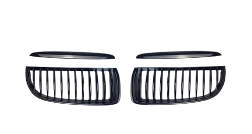 Parrilla frontal negra brillante de línea única para Serie 3 E90 E91 2005-2008