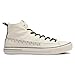 Karl Lagerfeld Paris Men's Cottom Canvas Logo Band High Top Sneaker, Natural, 10.5