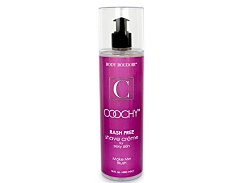 Coochy Water Based Shave Cream Skin Protection Make Me Blush (Safe for All Body Parts Including Face and Intimate Areas) - Size 16 Oz