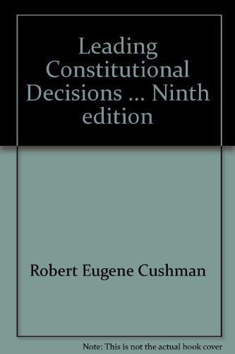 Leading Constitutional Decisions [Unknown] 1111296170 Book Cover