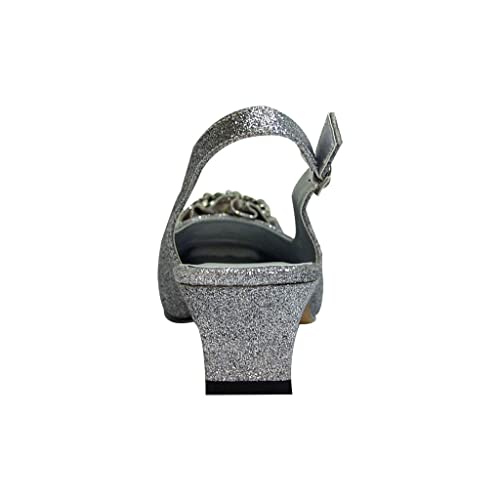 Floral Dara Women Wide Width Dress Slingback Shoes4