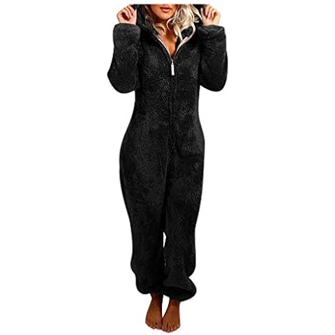 Ghemdilmn Pijama de forro polar cálido para mujer con capucha Cover