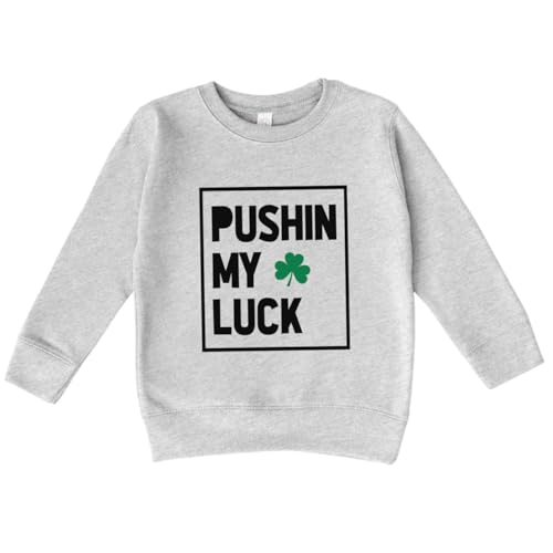 Bump and Beyond Designs Toddler St. Patrick's Day Shirt, Pushin My Luck Sweatshirt