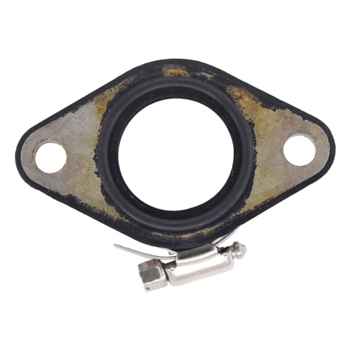 Vergaser Ansaugstutzen Ansaugkrümmer Ansauggummi Ansaugmanschette Ansaug Krümmer Manschette Gummi Adapter Motorrad Vergaseradapter Verbindung mit Dichtung für Suzuki GN 125 GN125 1982-1999