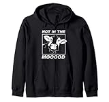 Photo Gallery non nel mooood ironic farmer cow felpa con cappuccio Photo Gallery non nel mooood ironic farmer cow felpa con cappuccio