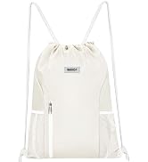 WANDF Drawstring Backpack Sports Gym Sackpack with Mesh Pockets Water Resistant String Bag for Wo...