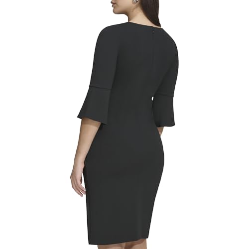 Image of Kensie Women's Belle Sleeve Scuba Crepe Midi Dress