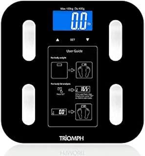 Triomph Body Fat Scale, Digital Bathroom Scale Body Composition Analyzer with Backlit LCD