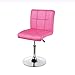 Nileco Pivotant Tabouret,Moderne Cuir PU Tabouret De Comptoir Hauteur Réglable Tabouret De Bar Hydraulique Tabouret Carré Tabouret De Bar Tabouret Pivotant Rose 38-52cm(15-20inch)