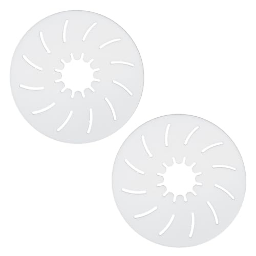 Image of 5th Wheel Hitch Lube Plate 12 Inch White (2 Pack) - RV Camper Trailer Kingpin Friction Pad - No Grease Needed, Silences Squeaks & Protects Hitch Head - Universal Fit