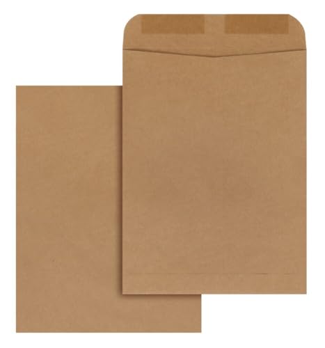 Quality Park Envelopes, 9 x 12 Inch Catalog Envelopes, Gummed Flap, 24 lb Natural Kraft, 100 Count - Ideal for Mailing and Storage image 6