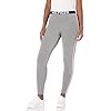 Tommy-Hilfiger-Womens-Retro-Style-Hilfiger-Logo-Graphic-Leggings-Pant-Lounge-Pj Tommy Hilfiger Women's Loungewear Retro Style TH Graphic Logo Pajama Bottom Legging Pant Pj, Heather Grey with Navy Blazer Blue/Apple Red, X-Large US