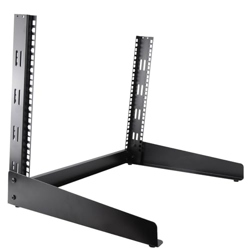kenable Rack Abierto 19 Pulgadas 9U para Sobremesa Estudio Hogar   Formato Abierto con Pies Antideslizantes 450mm Profundidad