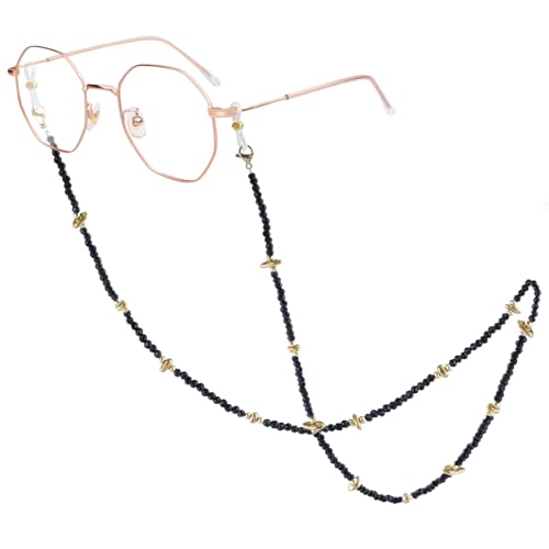 Image of BILIONE Beaded Eyeglass Chains, Eye Glasses Strap Around Neck for Women and Men, Sunglass Holder Hanger Lanyards, Gold