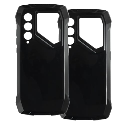 UOGNADGD 2�� TPU�P�[�X Blackview Oscal Pilot 1 �Ƃ̌݊������� �X�}�z�J�o�[ - �ϏՌ��t���L�V�u���ی�A�N�Z�T���[ �����J�b�g���H (�u���b�N+�u���b�N)