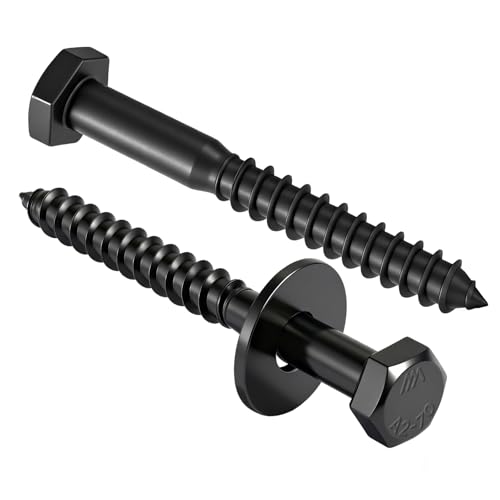 HXJDAM M6x50 Sechskant Holzschrauben mit Unterlegscheiben, 25...