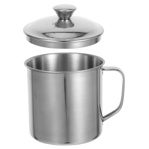 OHPHCALL ステンレス製二重構造断熱水杯 蓋付きハンドル付き 保温防?設計 学校 幼稚園向け 用湯専用マグカップ