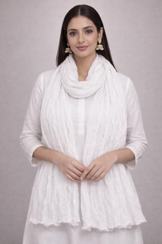 Image of Cotton Plain Solid Color Dupatta Soft Lightweight Dupatta for Women