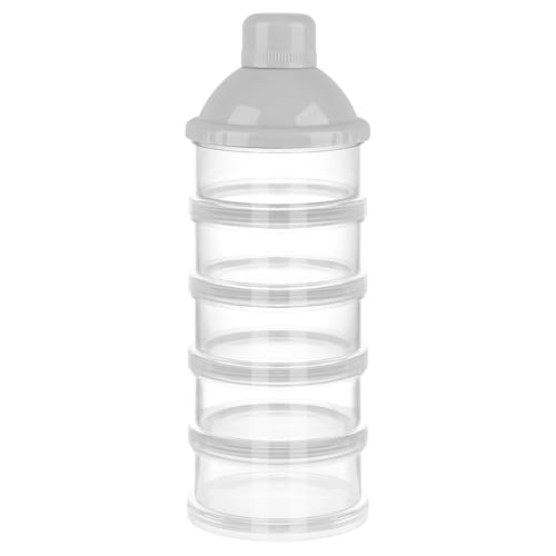 Image of Accmor Formula Dispenser On The Go, 5 Compartments Stackable Formula Container for Travel, Baby Milk Powder Kids Snack Container, BPA Free