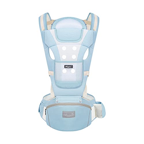 Porta-bebês respirável multifuncional com assento de quadril apoio lombar banco de cintura para 0-36