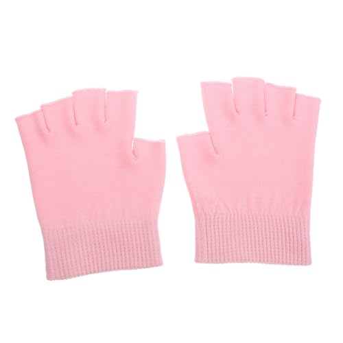 FOMIYES Moisturizing Gel Hand Mask Gloves for Dry Cracked Skin Touchscreen Compatible Reusable Winter Care for Aging Hands and Rough Cuticles Elegant Pink