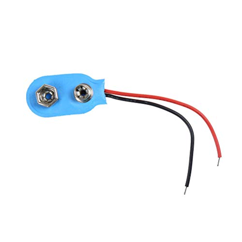 Image of Invento 5pcs 9V 9volt Battery Holder Clip Snap On Connector Cable Lead Blue