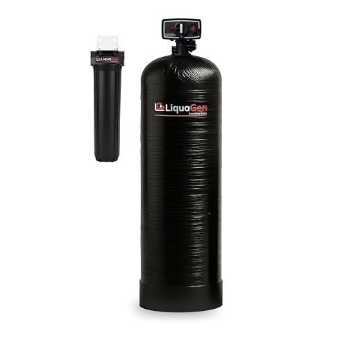 LiquaGen Whole House Water Filter System with Metered Valve – High-Flow Carbon, KDF & Sediment Filtration for Better Water Clarity, Taste, Odor and Long-Life Home Use (7+ Bathrooms)