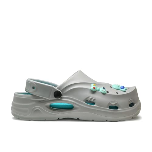 Image of ASIAN INDIGO-08 Stylish Women Clogs | Lightweight, Comfortable & Breathable Slip-Ons with Trendy 3D Stickers