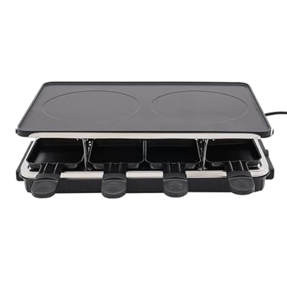 Tischgrill Elektrisch, 1300W Grillplatte mit Backblech und Zubehör (8* Kleine Backbleche) - Antihaft Beschichtung, Elektrogrill Grillpfanne für Balkon und Draußen, für 6-8 Personen – Bild 8