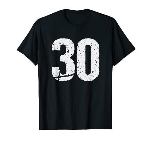 Número #30 Vintage 30th Birthday Party 30 años Camiseta