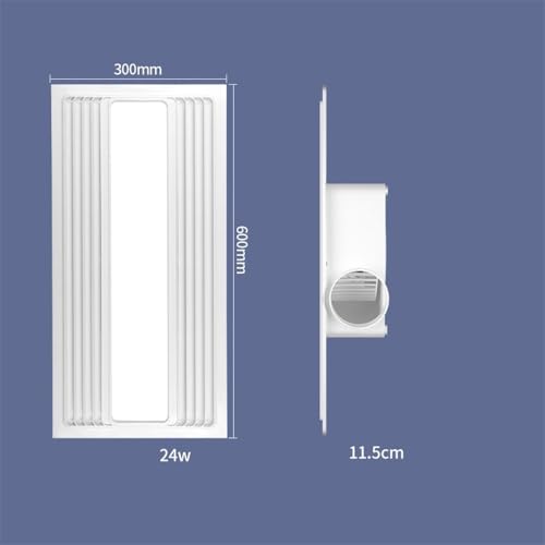 Ventilador de extracción universal para techo con iluminación 2 en 1 para baño y cocina, ventilador de alta potencia 30x60cm miniatura 2