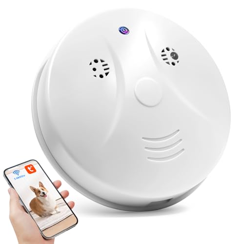 ZGSZ Caméra Cachée WiFi 5G, Caméra Espion Détecteur de Fumée, Mini Caméra Espion WiFi HD 1080P avec Vision Nocturne et Détection de Mouvement, Enregistrement en Boucle