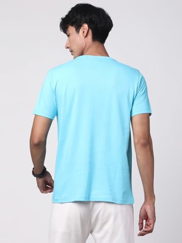Image of ADRO Men's Royal Bike Design Printed 100% Cotton T-Shirt - Regular Fit, Printed T-Shirts for Men