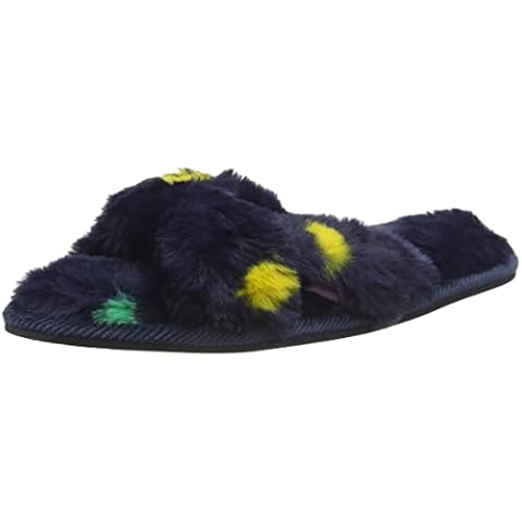 Joules Women's Mabelle Slipper, Navy Spot, Small/Medium UK Cover