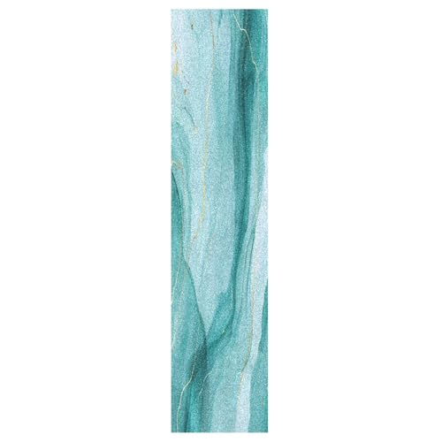 CEBUGI Turquoise Marble Texture Skateboard Grip Tape 44x10in Waterproof Tear-Proof Longboard Grip Tape Bubble Free Non-Slip Scooter Grip Tape for Girls Boys