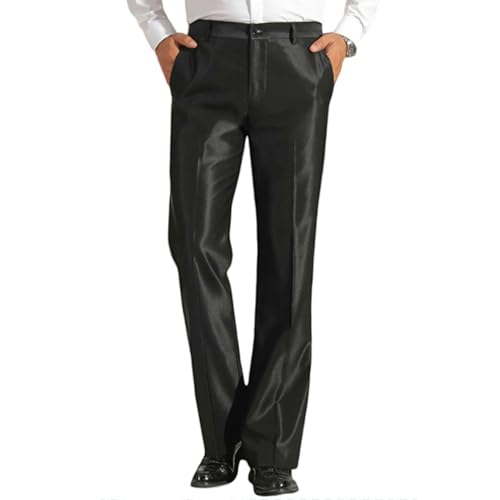 Men's Shiny Wet-Look Dress Pants Flared Boot Cut Suit Trousers Casual Vintage Formal Smart2