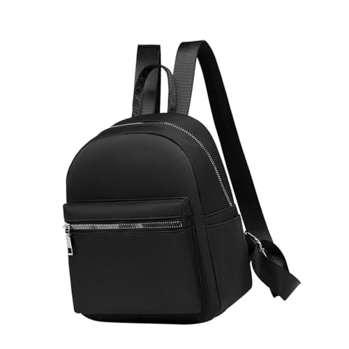 Mini sac à dos noir en tissu Oxford Ipetboom avec bretelles réglables